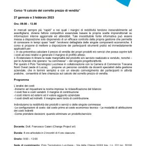 Scheda descrittiva e programma corso